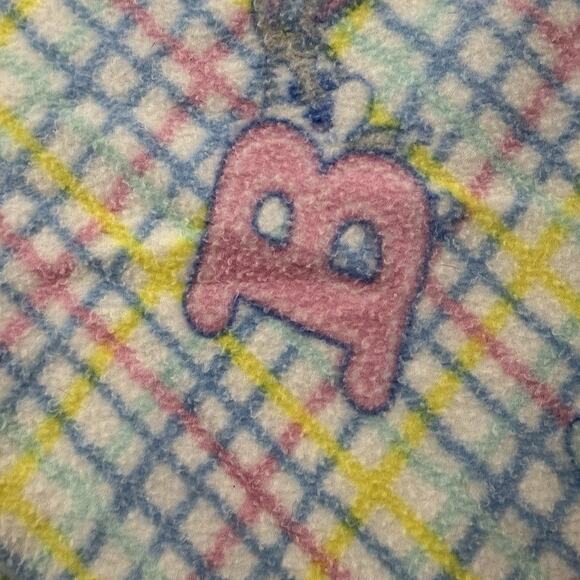 VTG Looney Tunes Baby Fleece Blanket Tweety Sylvester Taz Plaid Alphabet 28X26 - Picture 4 of 9